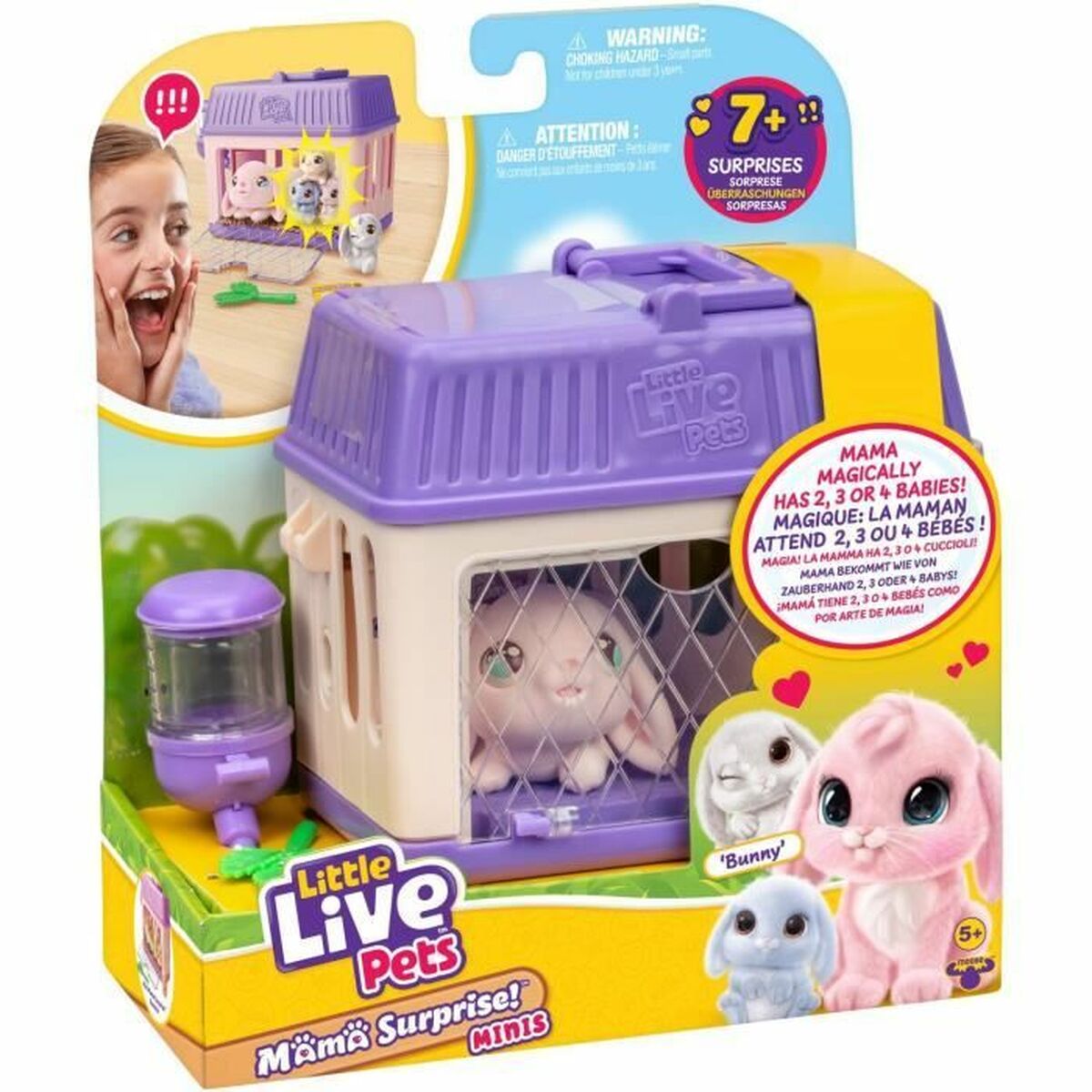 Peluche Little Live Pets Mama Surprise Rabbits Cor de Rosa Rose Felpa Coelho