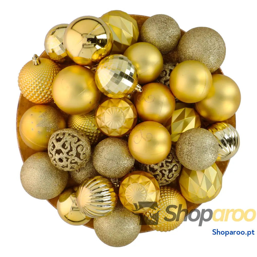 Bolas decorativas de Natal bronze Giftsome conjunto 101 peças