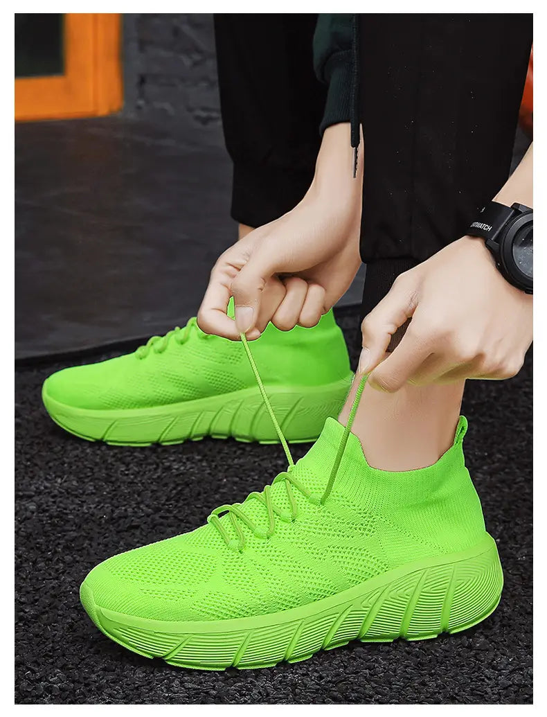 Sapatos casuais unisexo, sola grossa, moda estudantil, calçado desportivo