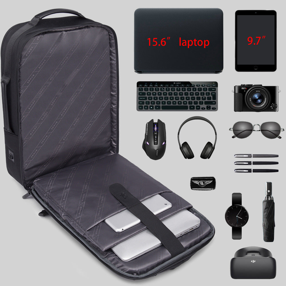 Mochila leve casual empresarial BANGE para homem, mochila de viagem de grande capacidade, mochila escolar para computador e estudantes