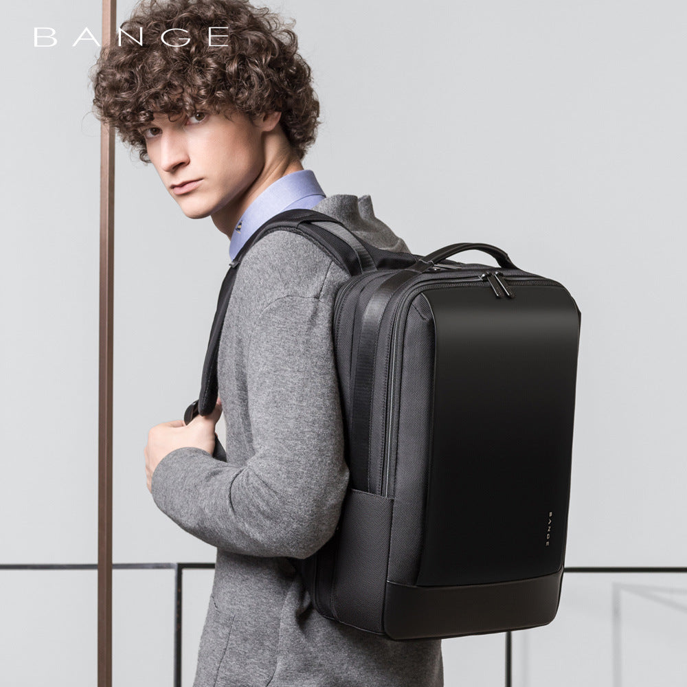 Mochila leve casual empresarial BANGE para homem, mochila de viagem de grande capacidade, mochila escolar para computador e estudantes