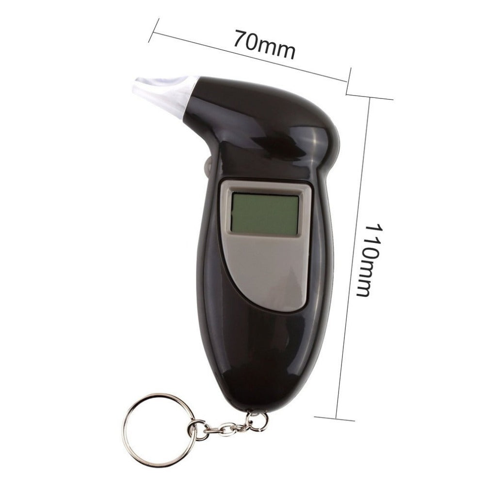 Detetor de Alcool no sangue, teste alcoolemia, porta-chaves, dispositivo de teste de álcool, LCD