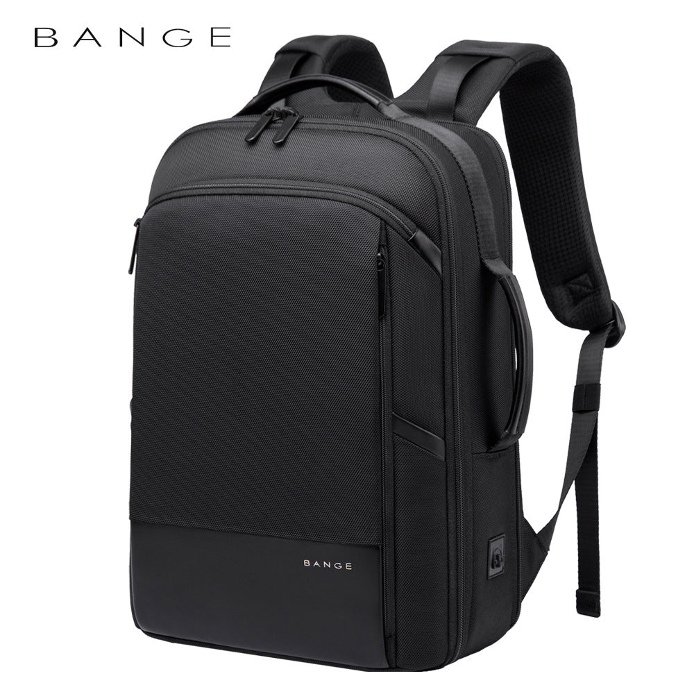Mochila leve casual empresarial BANGE para homem, mochila de viagem de grande capacidade, mochila escolar para computador e estudantes