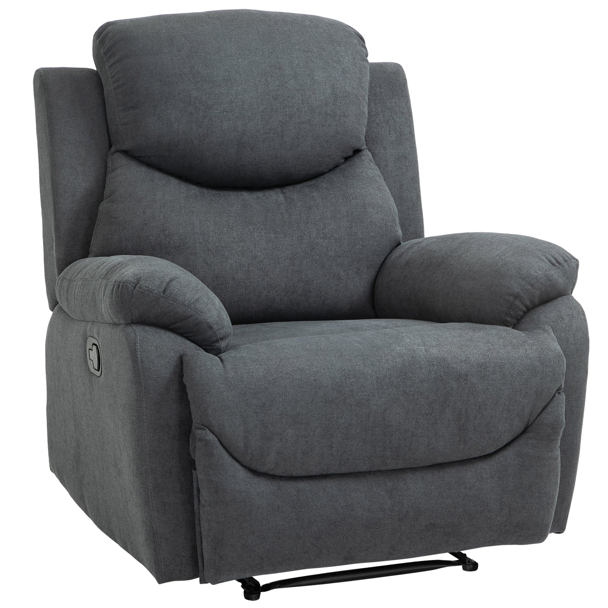 Poltrona Reclinável De Sala de Estar Poltrona Relax Reclinável Manual com Apoio para os Pés 93x88x102 cm Bege