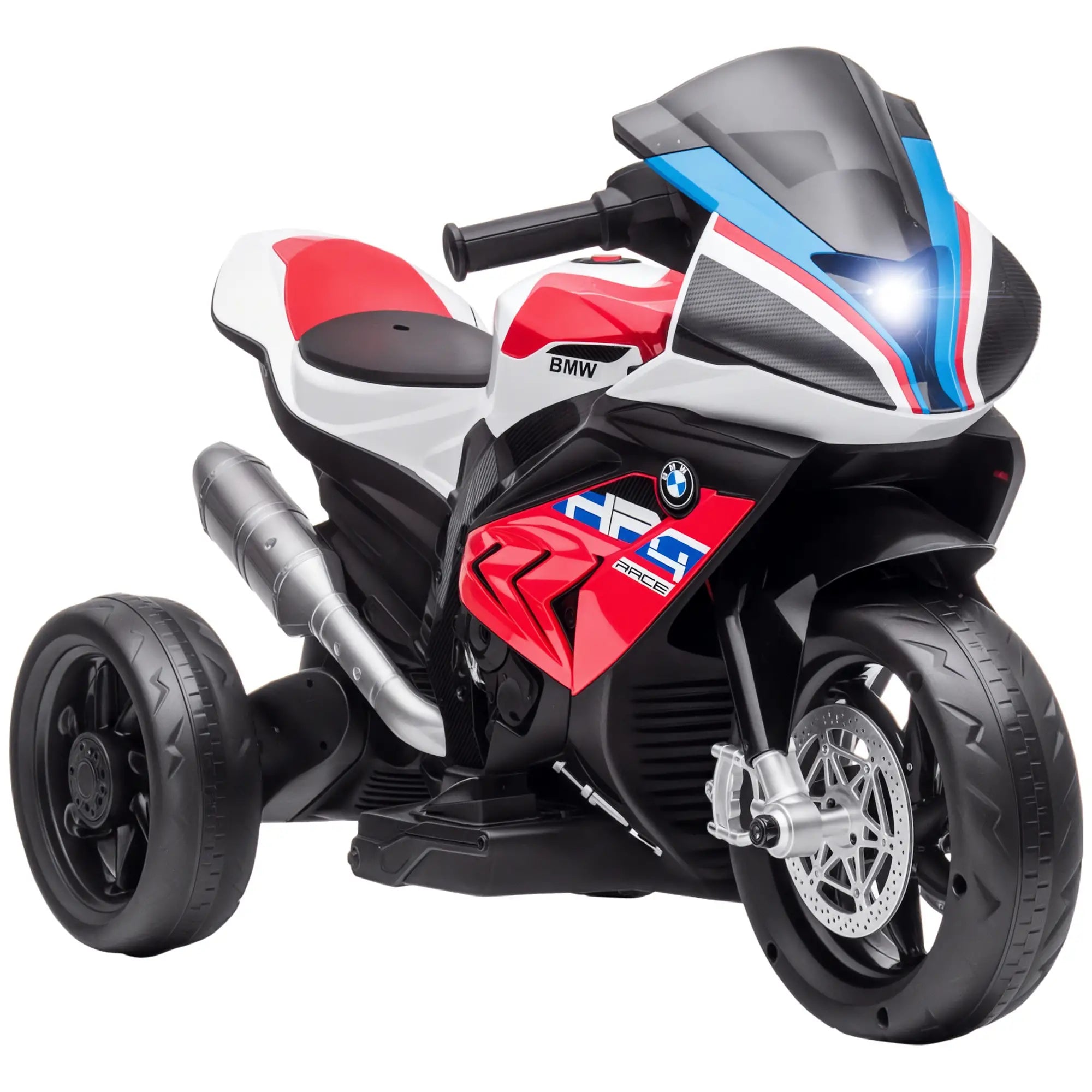 Mota Elétrica BMW HP4 pcom Música USB Velocidade 2,5km/h Avance e Retrocesso 82,5x42x54cm Vermelha