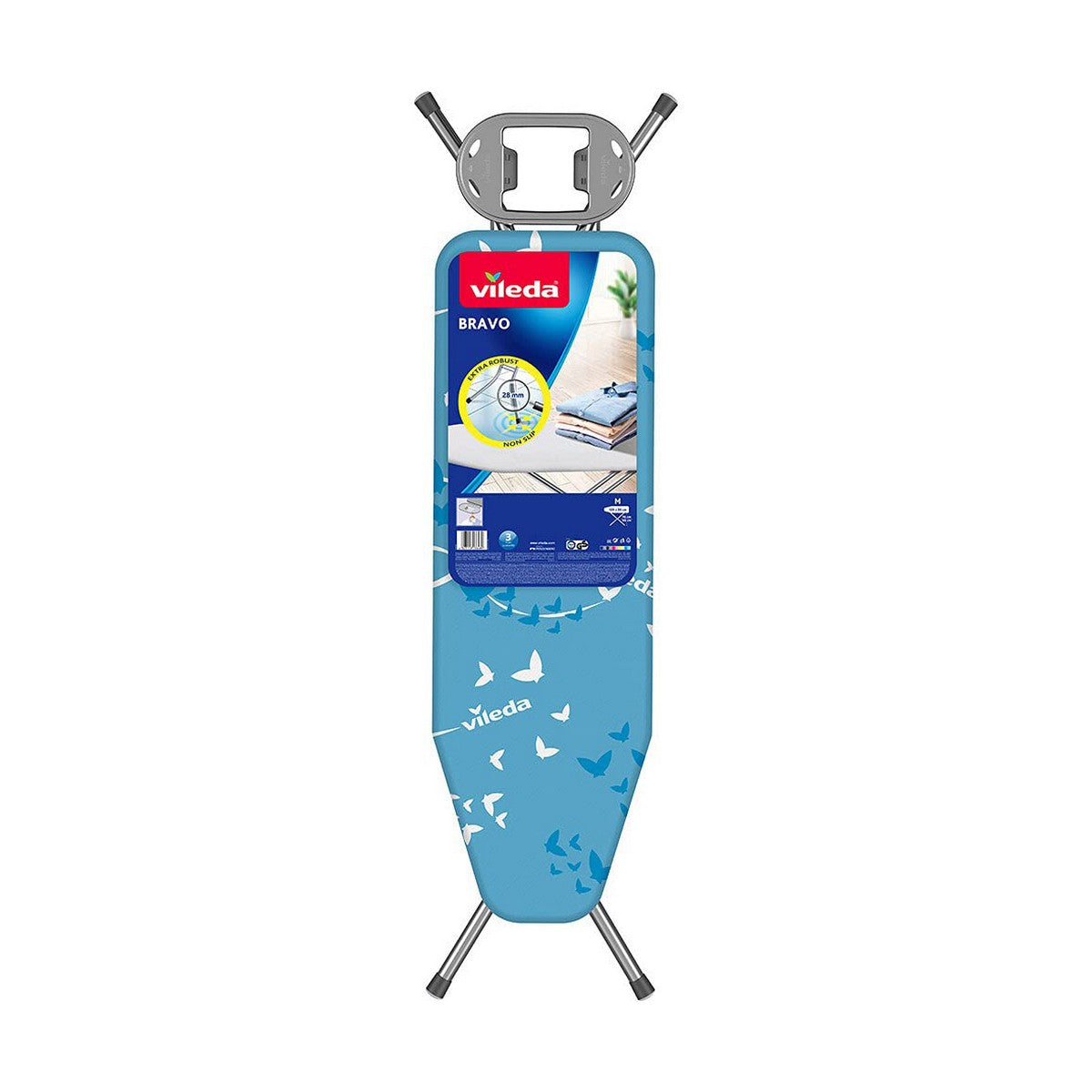 Tábua de Engomar Vileda Bravo Azul Aço 120 x 38 cm Geométrico