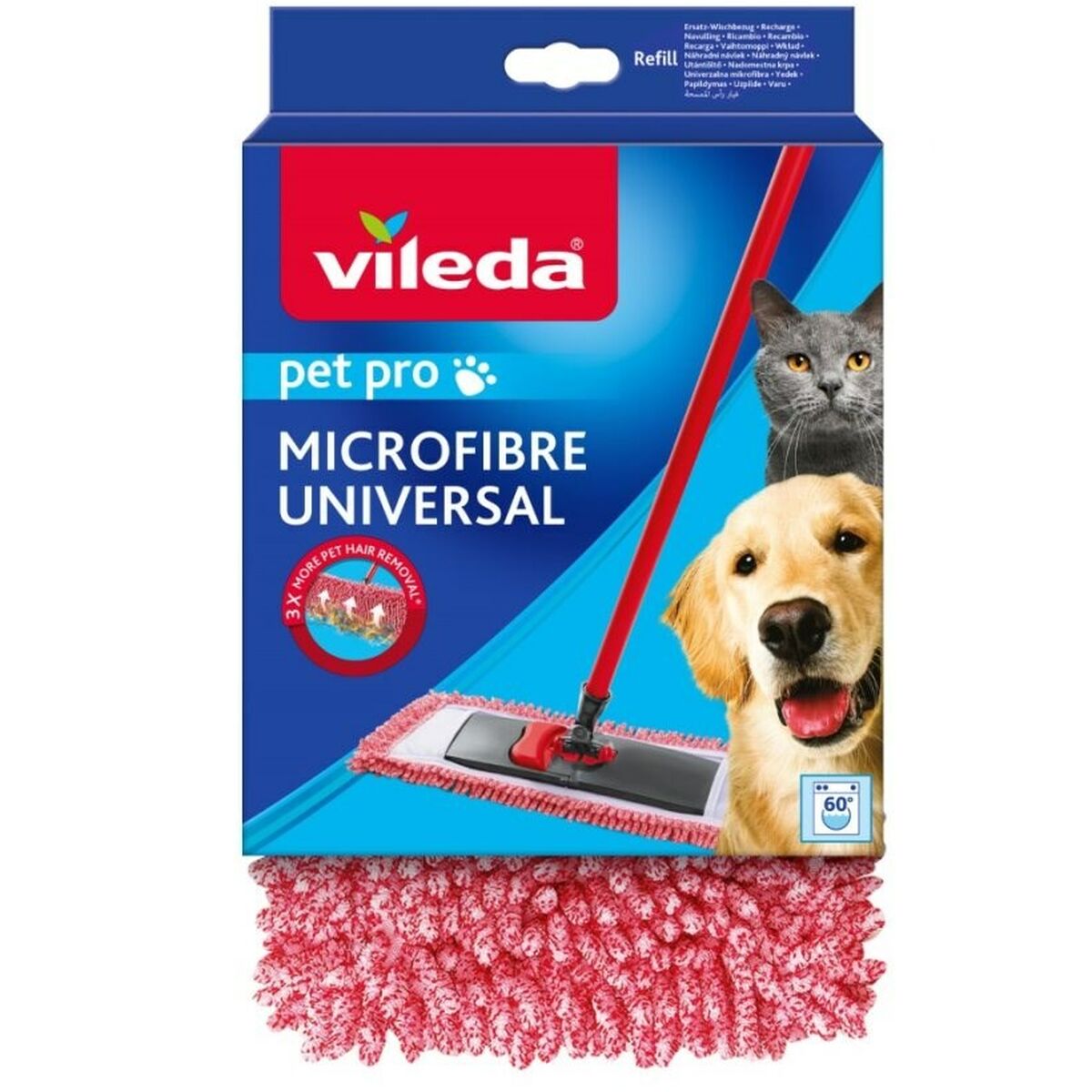 Mopas sobresselentes Vileda Pet Pro Plástico (1 Unidade)
