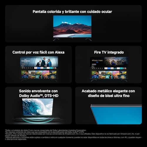 XIAOMI TV F 65, 65 polegadas (165 cm), 4K UHD, Smart TV, Fire TV, Alexa voice control, HDR10, MEMC, modo Game Boost 120 Hz, 2 GB + 32 GB, compatível com Apple AirPlay, 2025