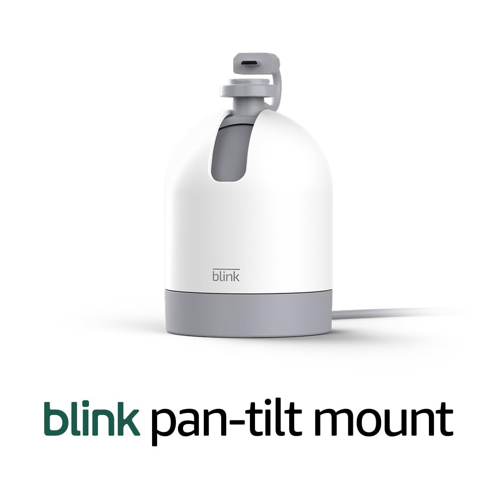 Blink Mini Pan-Tilt Cámara | Cámara de seguridad inteligente orientable, interior, con enchufe, audio bidireccional, vídeo HD y detección de movimiento, compatible con Alexa (blanca)