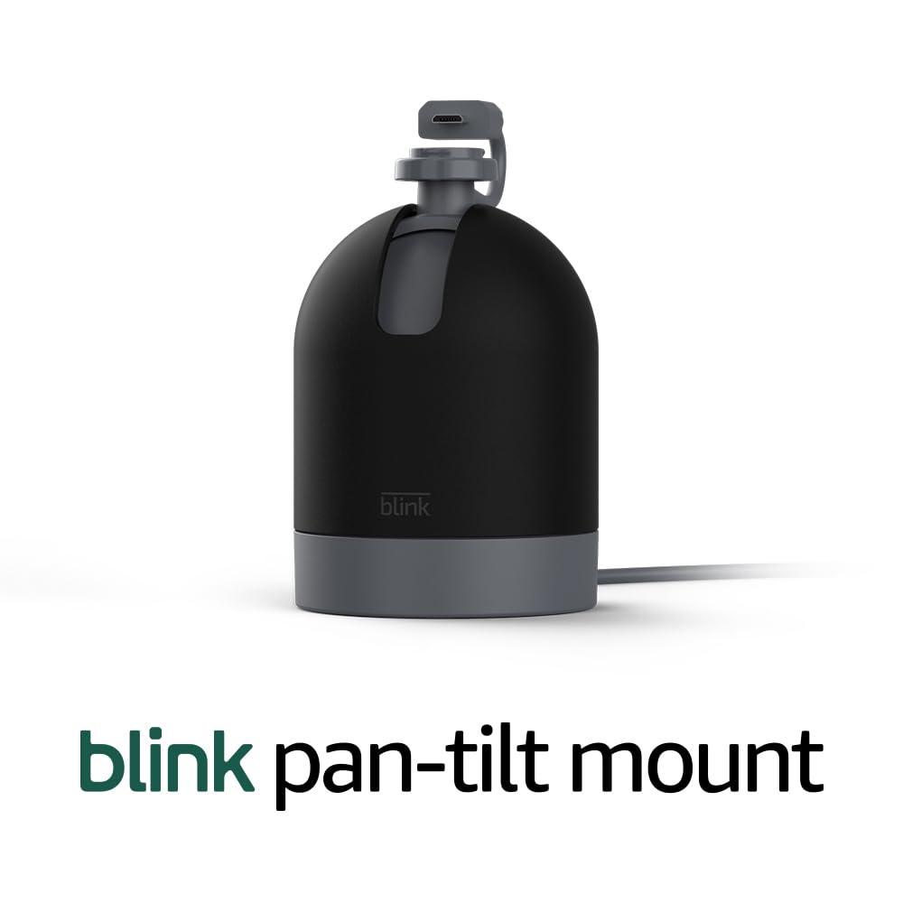 Blink Mini Pan-Tilt Cámara | Cámara de seguridad inteligente orientable, interior, con enchufe, audio bidireccional, vídeo HD y detección de movimiento, compatible con Alexa (blanca)