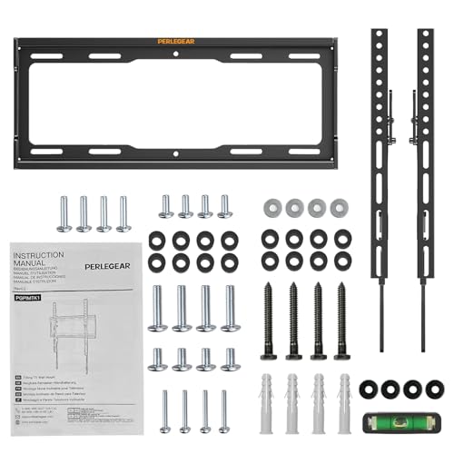 Perlegear Suporte de parede para TV de 26 a 65 polegadas - Suporte de TV de parede inclinável com carga de 45 kg, VESA máx. 400x400 mm