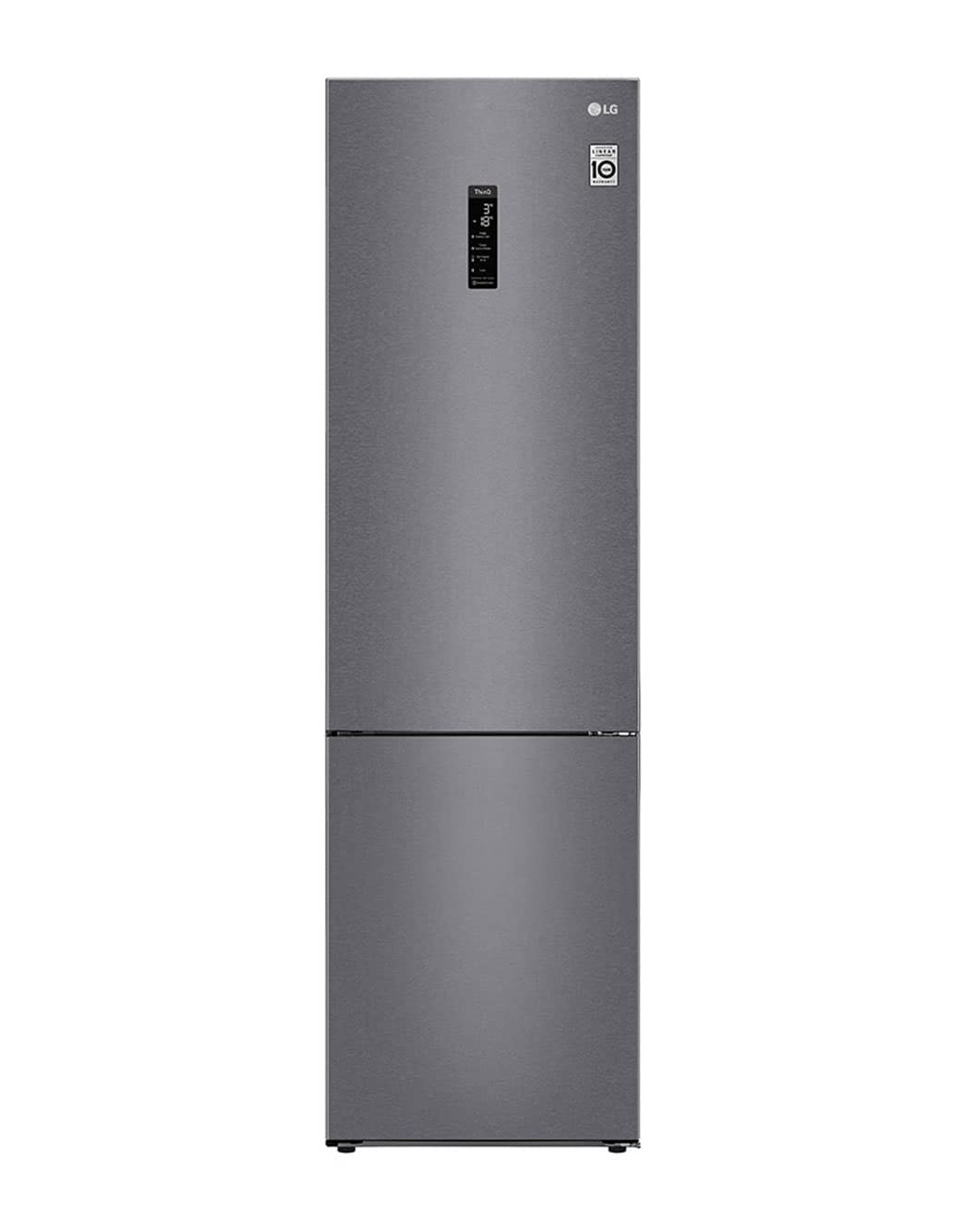 LG GBP61DSPGN.ADSQEUR - Frigorífico Combi Door Cooling+, 1,86m, Clasificación D, capacidad de 374l, Inox grafito antihuellas, serie P-600