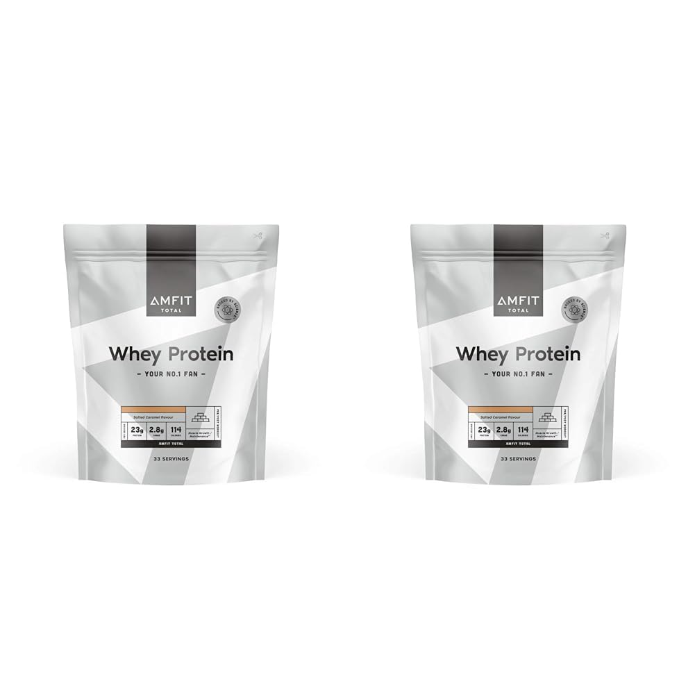 Marca Amazon - Amfit Nutrition Proteína de soro de leite em pó, chocolate, 33 porções, 1 kg (embalagem de 1)