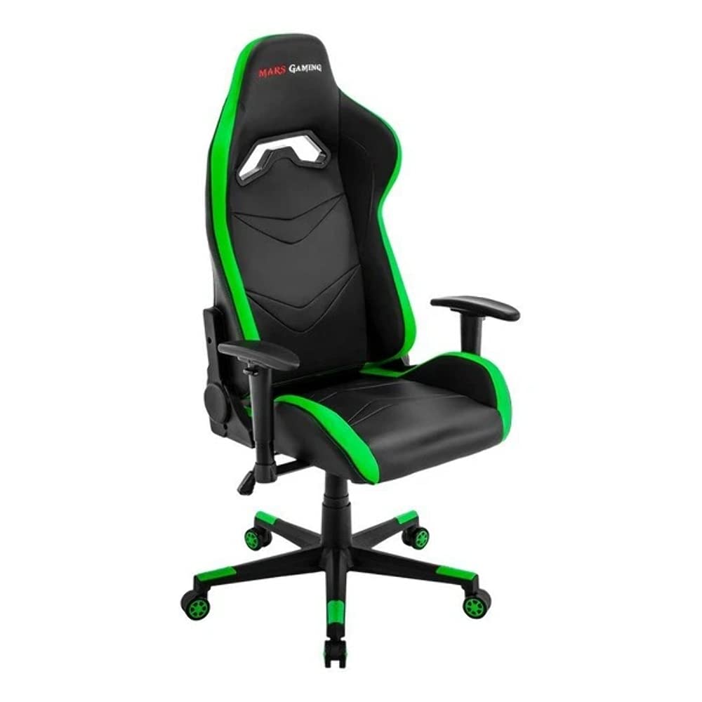 Mars Gaming MGC-ERGOB, cadeira de jogos ergonómica, assento e encosto de malha respirável, encosto de cabeça regulável, altura ajustável entre 110,5 e 120,5 cm, sistema de equilíbrio de 3° a 18°