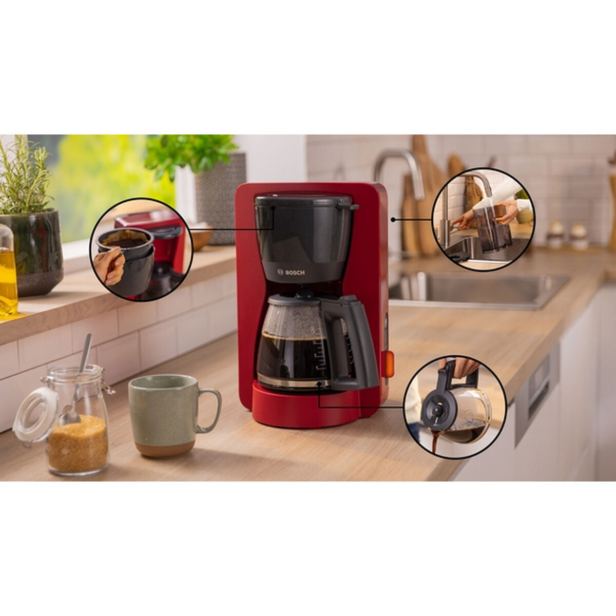 Cafeteira Elétrica BOSCH TKA3M134 1200 W 1,25 L