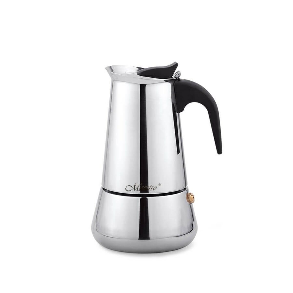 Cafeteira Italiana Feel Maestro MR-1660-6 Preto Prateado Aço inoxidável 18/10 300 ml 6 Copos