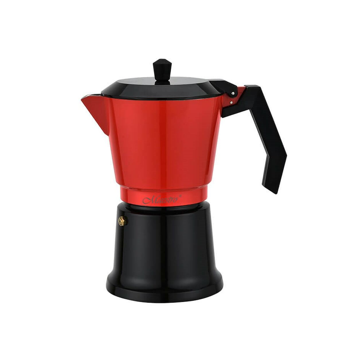 Cafeteira Italiana Feel Maestro MR-1657-9 Preto Vermelho Alumínio 450 ml 9 Copos