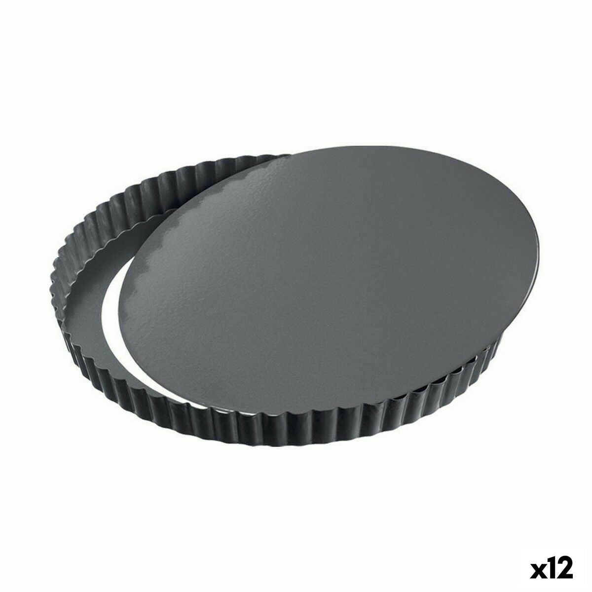 Molde Desmontável Quttin Preto Aço com carbono 24 x 2,8 cm (12 Unidades)