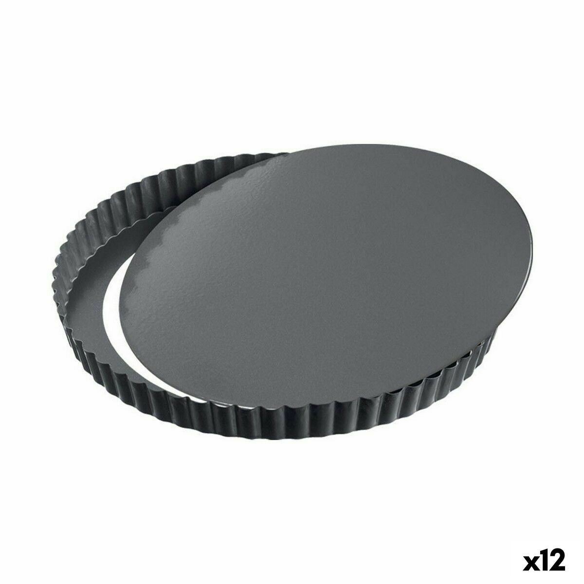 Molde Desmontável Quttin Preto Aço com carbono 32 x 2,8 cm (12 Unidades)