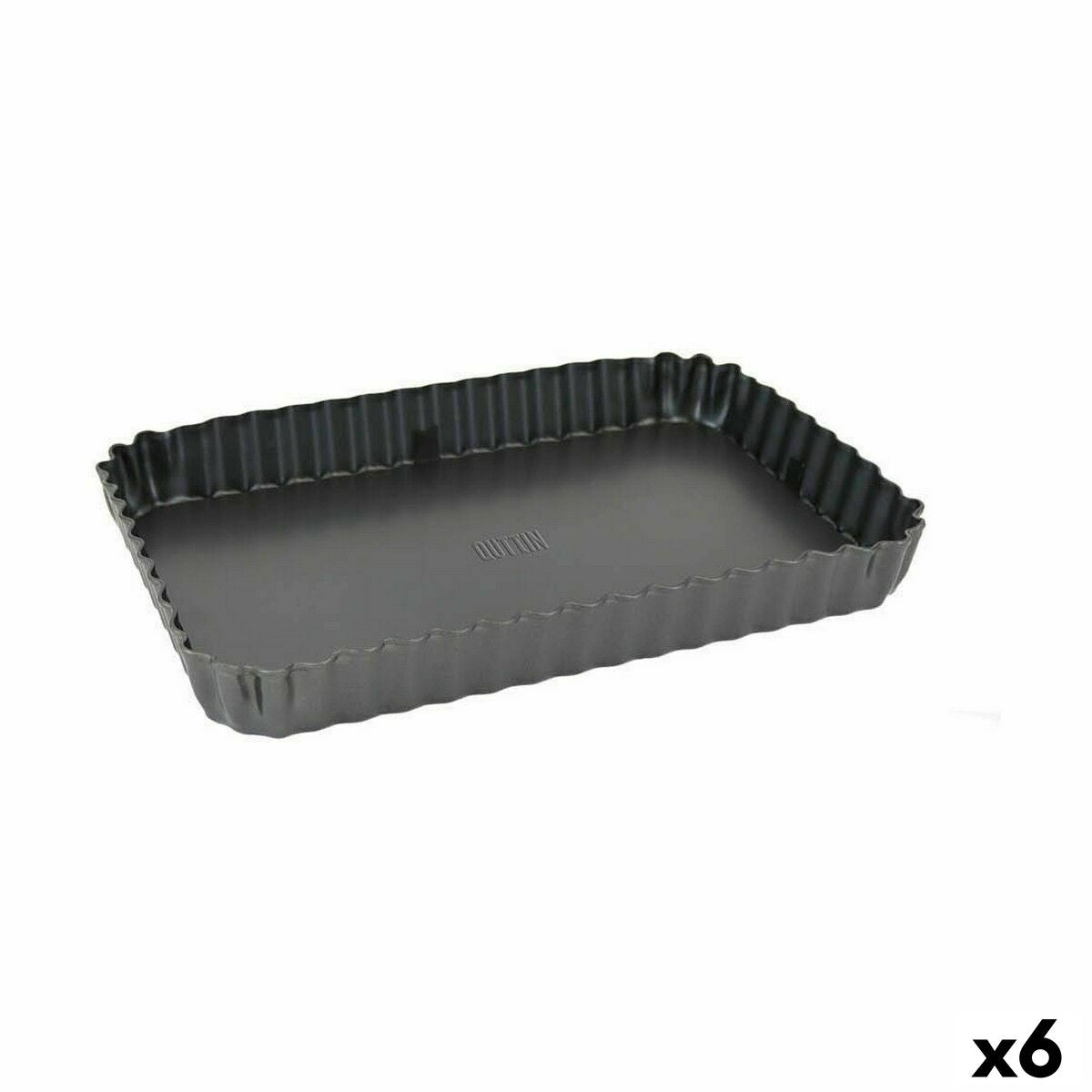 Molde Desmontável Quttin Preto Aço com carbono 31,5 x 21,5 x 3,5 cm (6 Unidades)