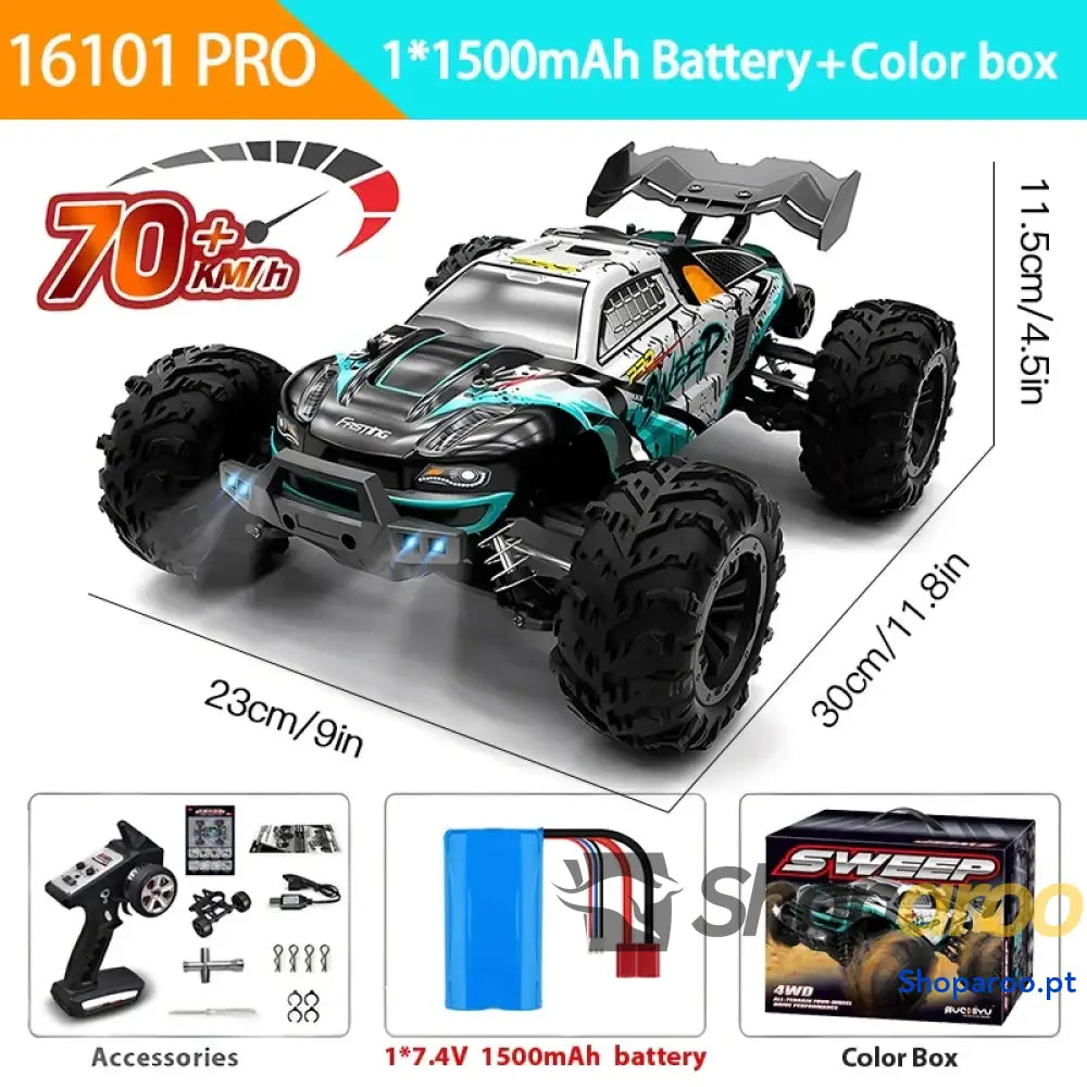 4WD RC Carro Drift Monstro 4x4 Alta Velocidade WLtoys 144001