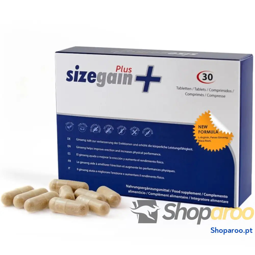 500 COSMETICS - COMPRIMIDOS SIZEGAIN PLUS PARA AMPLIAR O PÊNIS