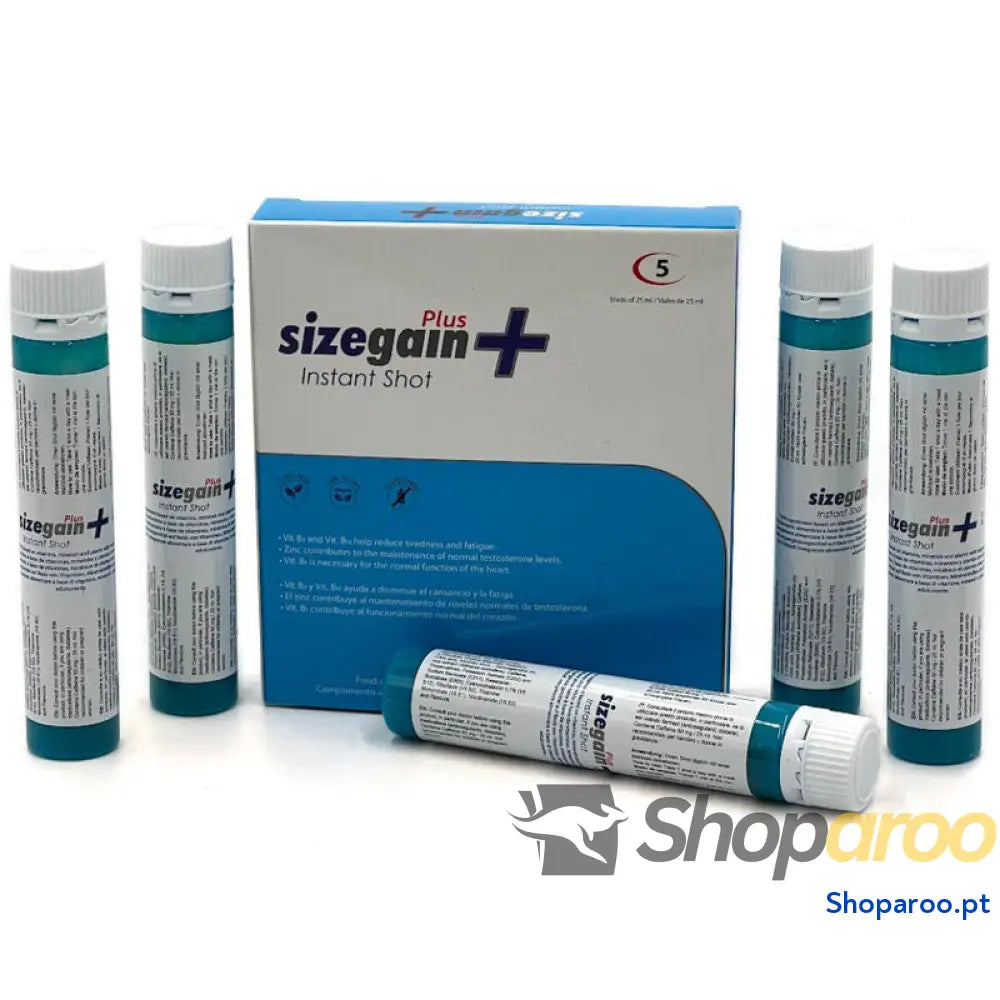 500 COSMETICS - SIZEGAIN PLUS INSTANT SHOT MALE ENERGIZER 5 UNITS