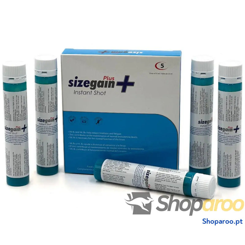 SizeGain Plus Instant Shot Suplemento alimentar em formato líquido projetado para potência sexual masculina