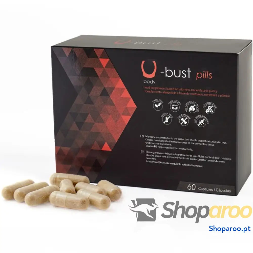 500 COSMETICS - U-BUST CÁPSULAS DE AUMENTO DE SEIOS - 60 CÁPSULAS