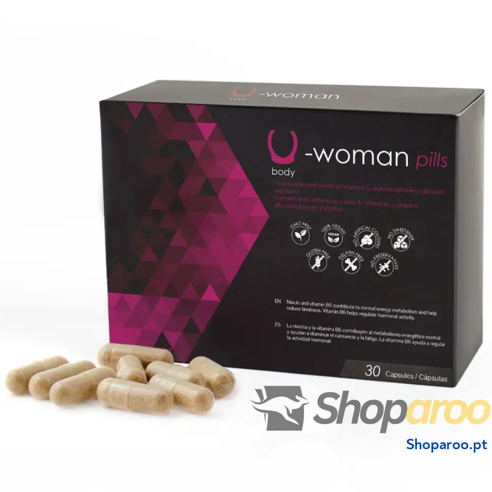 500 COSMETICS - U-WOMAN AUMENTA A LIBIDO FEMININA - 30 CÁPSULAS