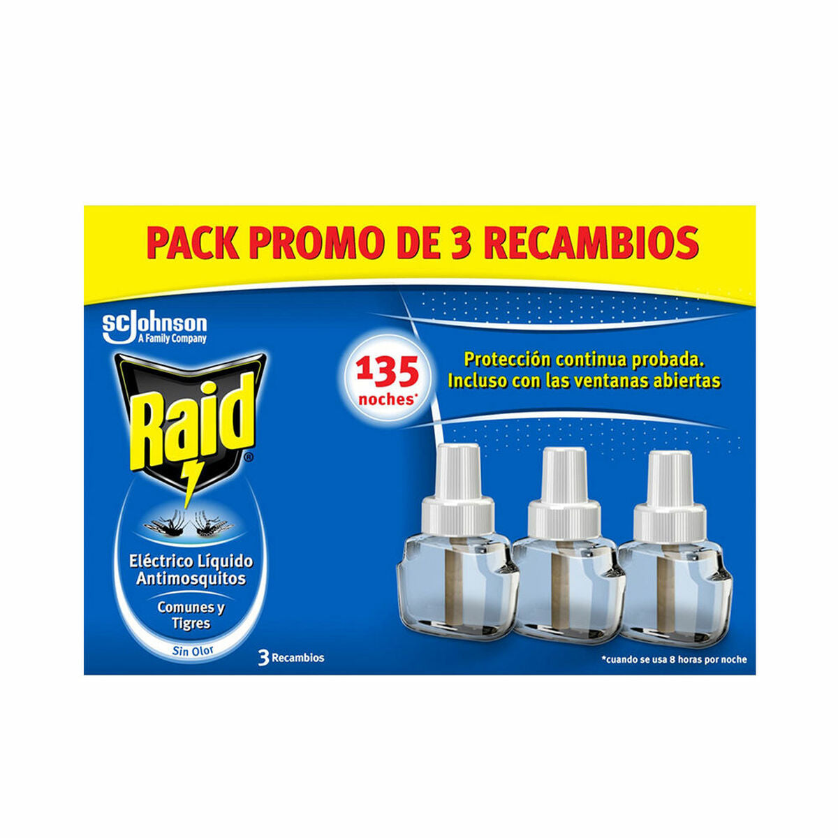 Refil antimosquito Raid   (3 Unidades)