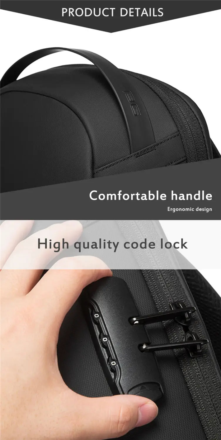 Mochila Leve Desportiva Anti-Roubo para Computador Casual Mochila para Carro