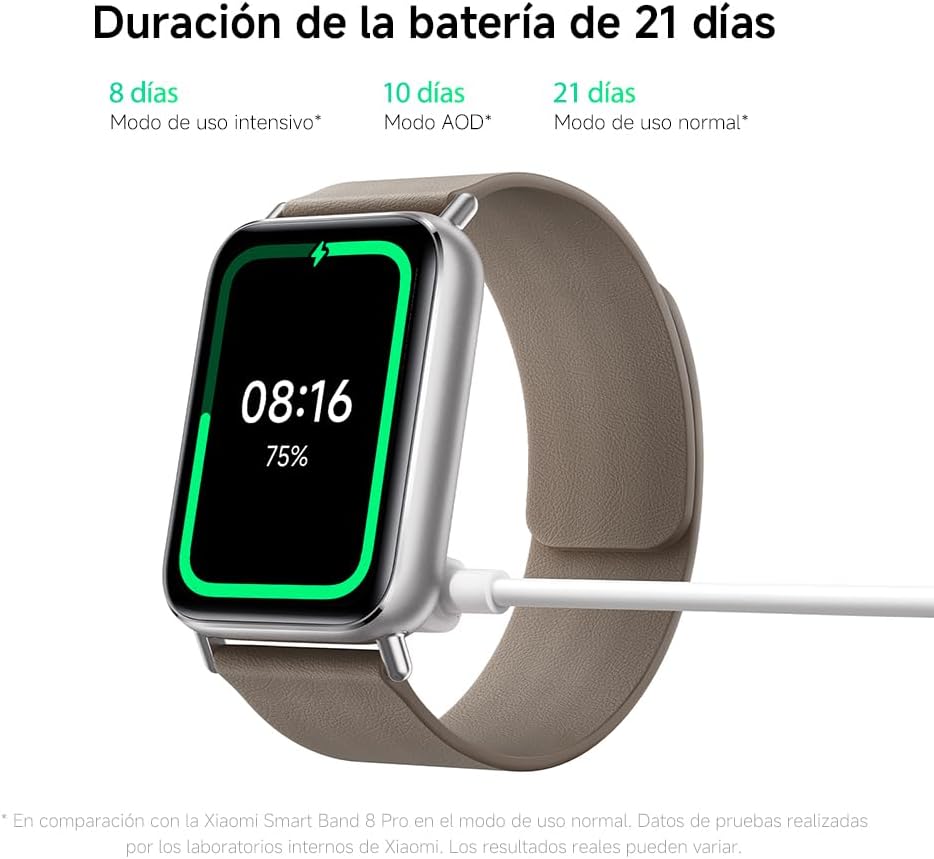 XIAOMI Smart Band 9 Pro Pulseira de atividade, até 21 dias, ecrã AMOLED de 1,74", monitorização do sono, modos desportivos de 150, 5ATM, GPS e bússola, App Mi Fitness, preto