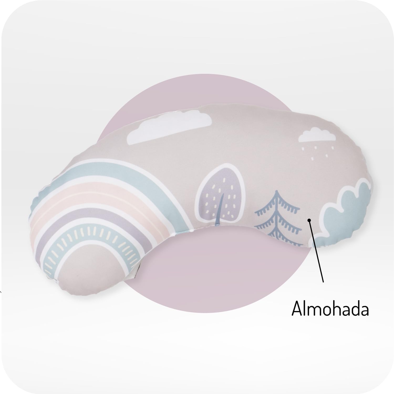 MoMi PASTEL arco de jogo com tapete para gatinhar 3 em 1 para bebés desde o nascimento, tapete de atividades sensorial com 2 arcos, banho de bolas, 5 brinquedos