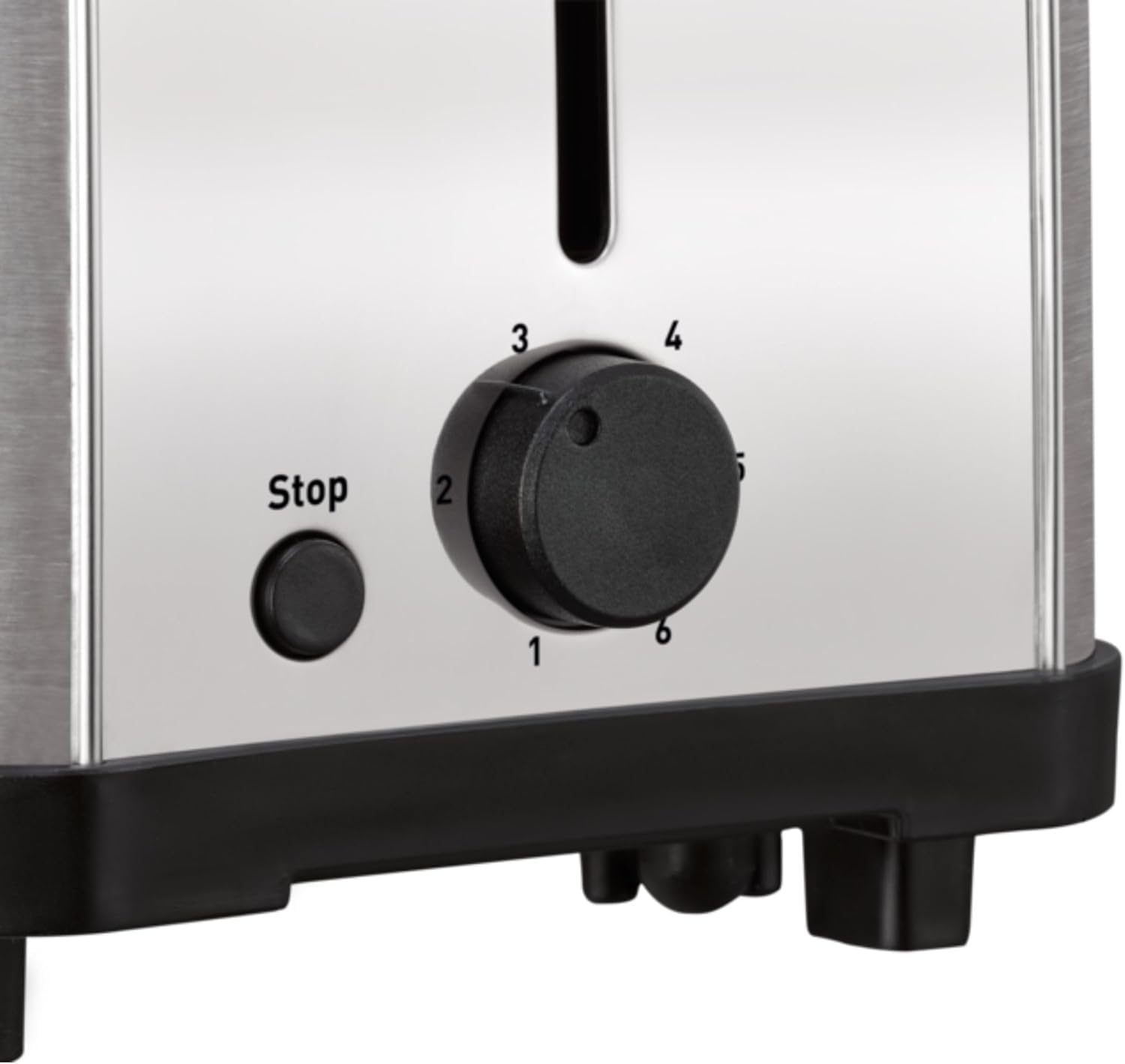 Moulinex Classic LS330D Torradeira de aço inoxidável, 2 ranhuras longas e largas, 1400 W, 6 posições torrada, função Stop e bandeja de recolha, para todos os tipos de pão normal, molde, artesão