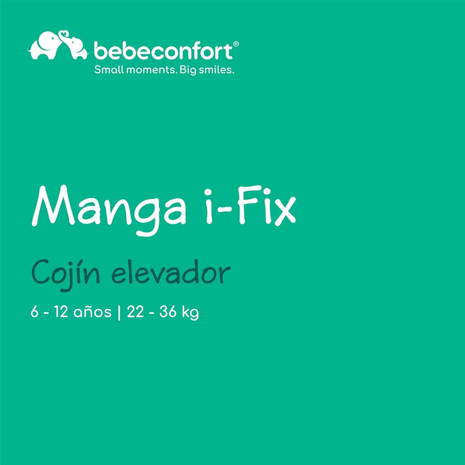 Bebeconfort Manga i-Fix, assento elevador, elevador de carro para criança, cadeira de carro isofix, grupo 3 para crianças de 125 a 150 cm, de 6 a 12 anos (22-36 kg), cinzento Mist
