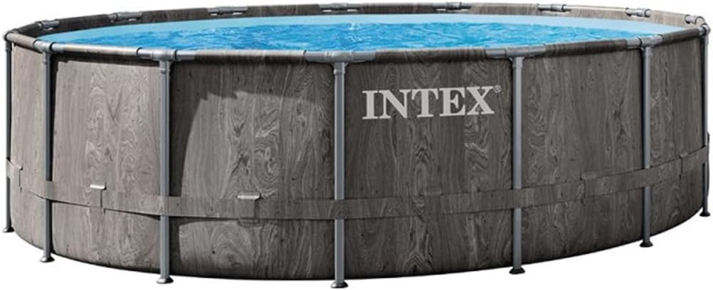 Intex 26742NP - Piscina Desmontable, 457x122 cm, con depuradora Cartucho, 3.785 litros/Hora, Filtro Cartucho Tipo A, Piscina Greywood Prism Frame, 16.805 litros, Piscina para 6 Personas