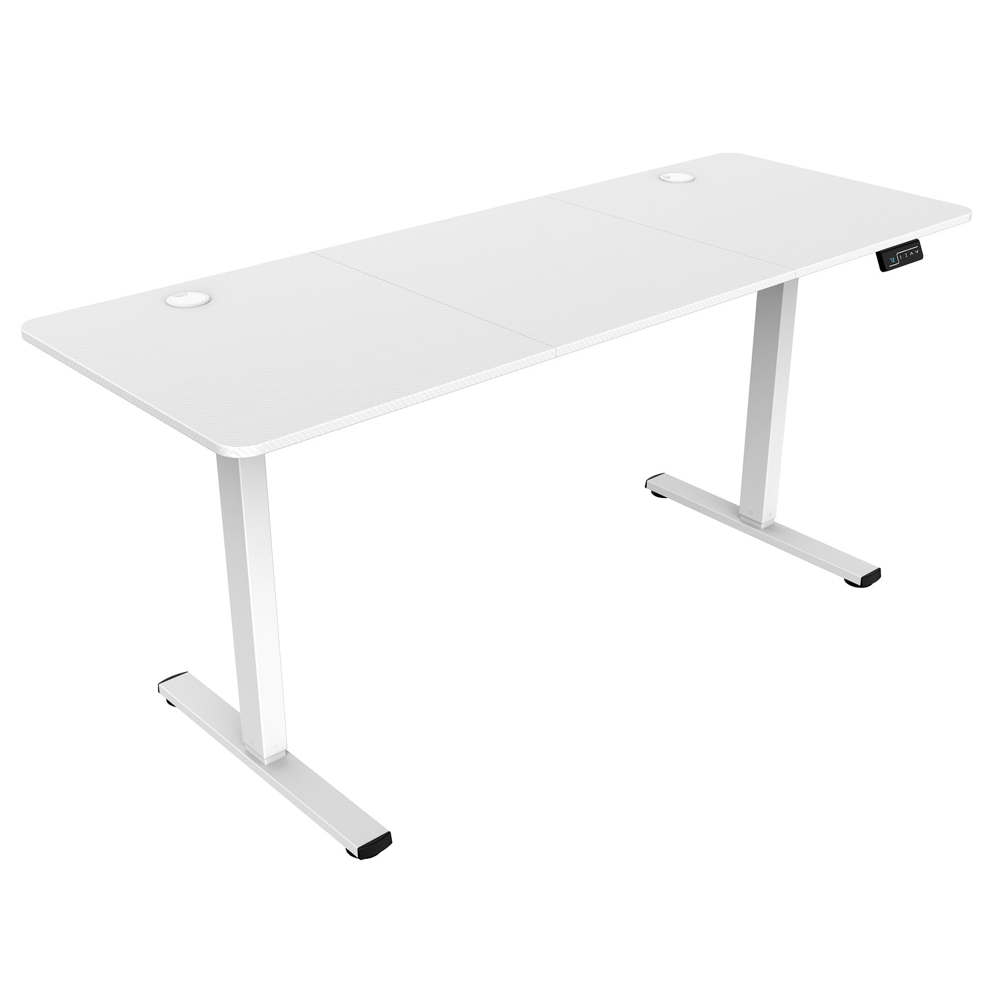 Mars Gaming MGD-X160RGB, Mesa de jogos ergonómica, iluminação ARGB com comando, fibra de carbono, tapete XXL, suporte auriculares e bebida, gestão com cabos, secretária Gaming 160 x 60 cm, preto