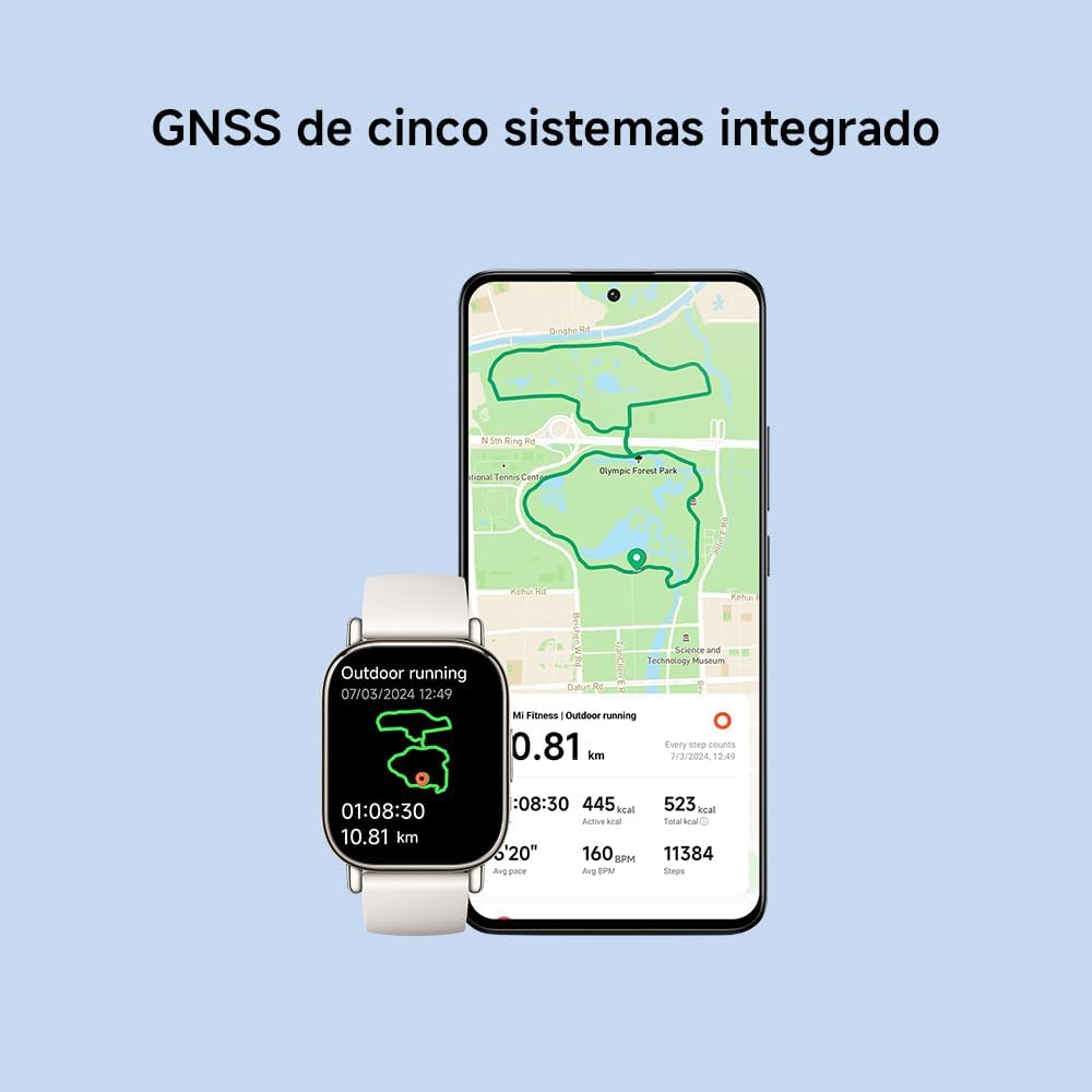 Xiaomi Redmi Watch 5 Lite, chamadas Bluetooth, ecrã AMOLED de 1,96 polegadas, monitor de frequência cardíaca, 150 modos desportivos, até 18 dias de autonomia, dourado