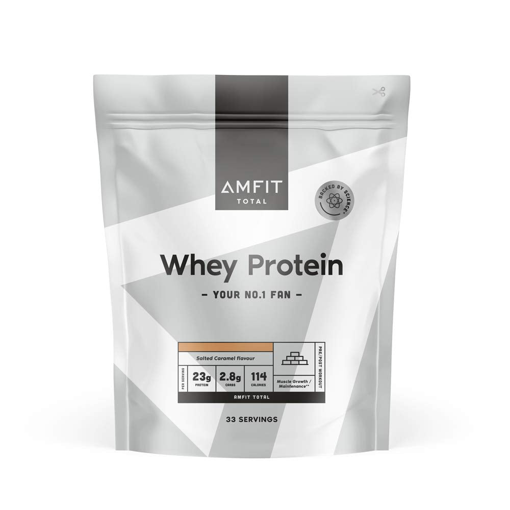 Marca Amazon - Amfit Nutrition Proteína de soro de leite em pó, chocolate, 33 porções, 1 kg (embalagem de 1)
