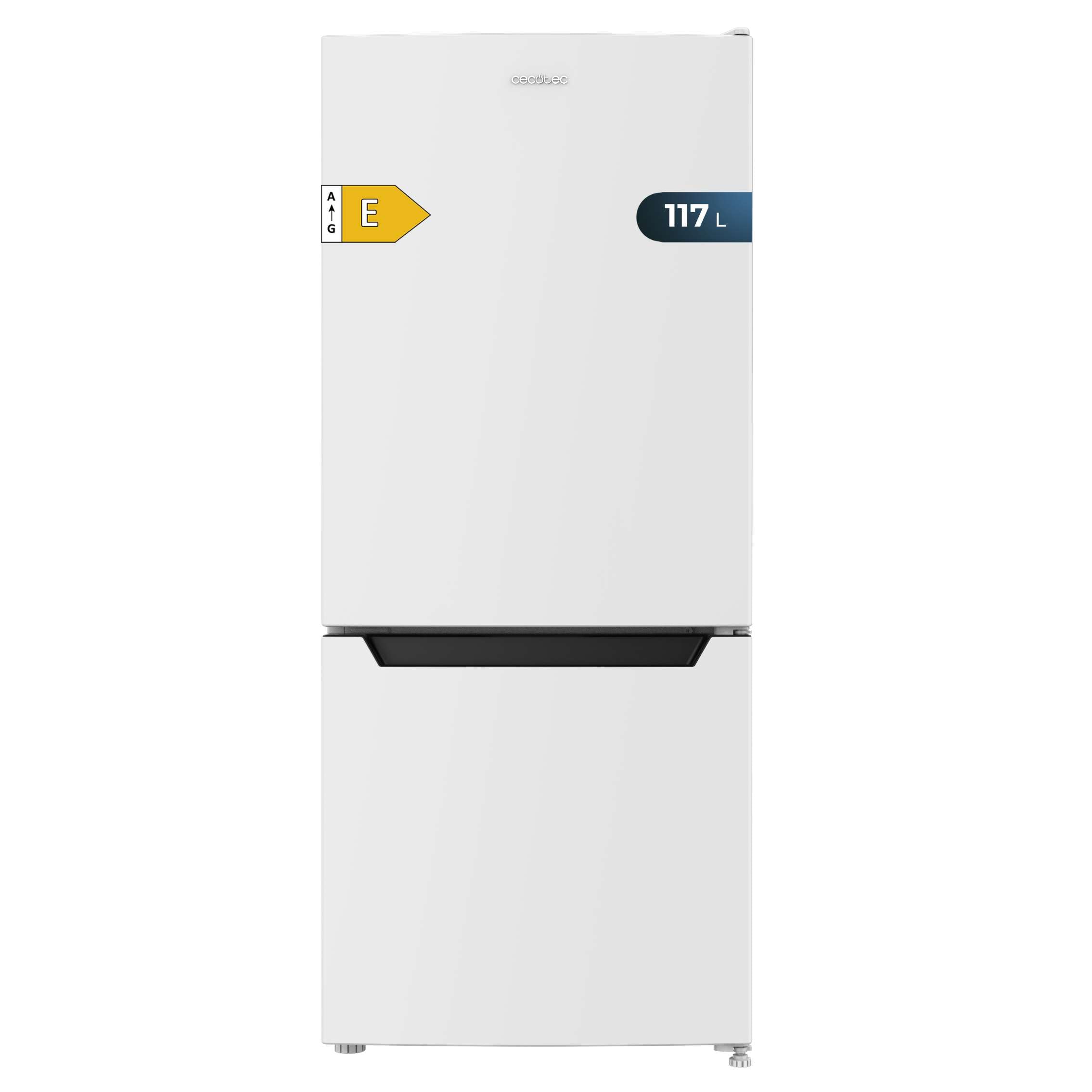 Cecotec Frigorífico Combi 2 Puertas de 262 Litros Bolero CoolMarket Combi 262 White E. 176 cm de Alto y 54 cm de Ancho, Bajo Consumo, LED Interior, Bandejas de Cristal y Control Electrónico
