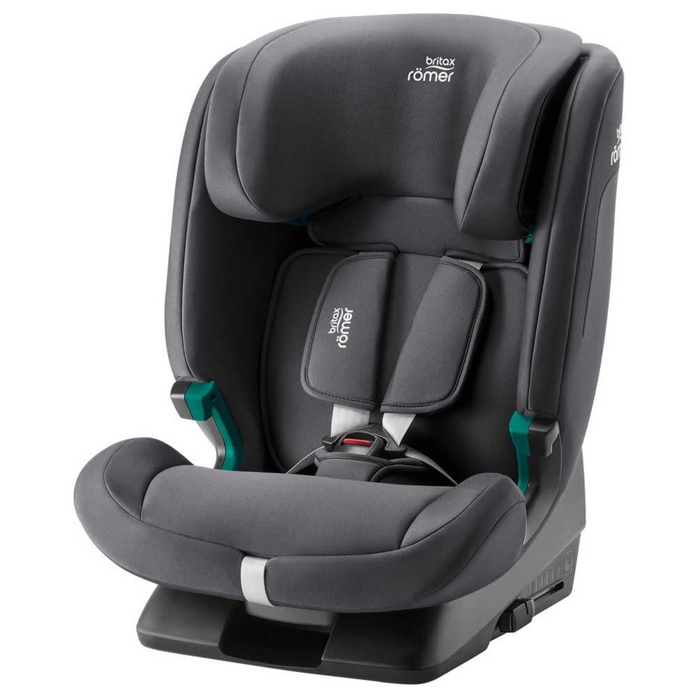 BRITAX RÖMER Silla Coche EVOLVAFIX, con ISOFIX, niños de 76-150 cm (i-Size), 15 meses a 12 años, Space Black