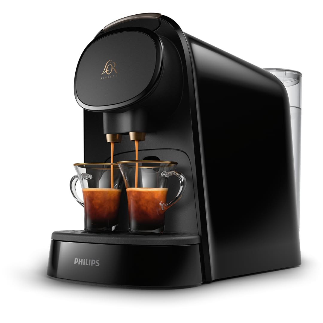 Philips L'OR LM8012/60 Barista Máquina de café com 19 bar de pressão, compatibilidade para cápsulas simples e duplas e tanque de 1l, em preto
