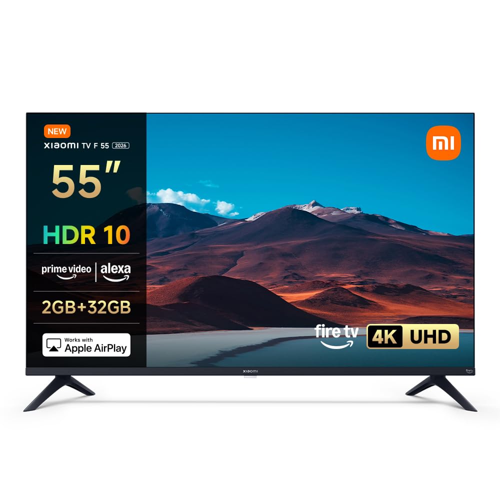 XIAOMI TV F 32, 32 polegadas (81 cm), HD, Smart TV, Fire OS7, controlo de voz Alexa, áudio Dolby, DTS Virtual: X, DTS-HD, compatível com Apple AirPlay, 2025