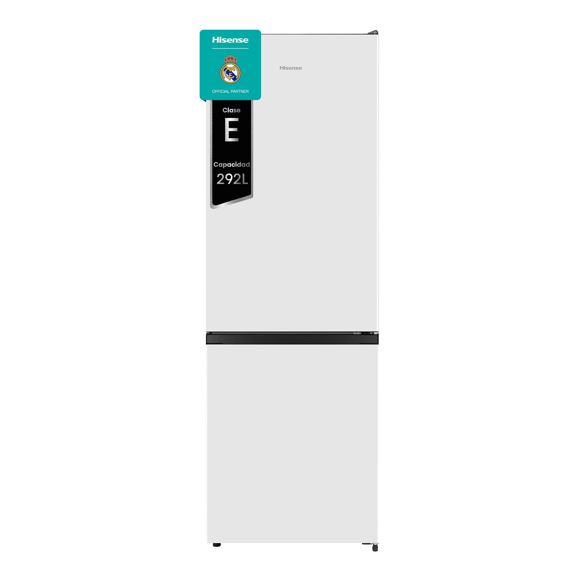 Hisense RB343D4CDE Frigorífico combinado cíclico, 269 l, classe E, largura 55 cm x altura 180 cm, porta reversível, abertura de portas de 90º, iluminação LED, gavetas frutas e legumes, grande