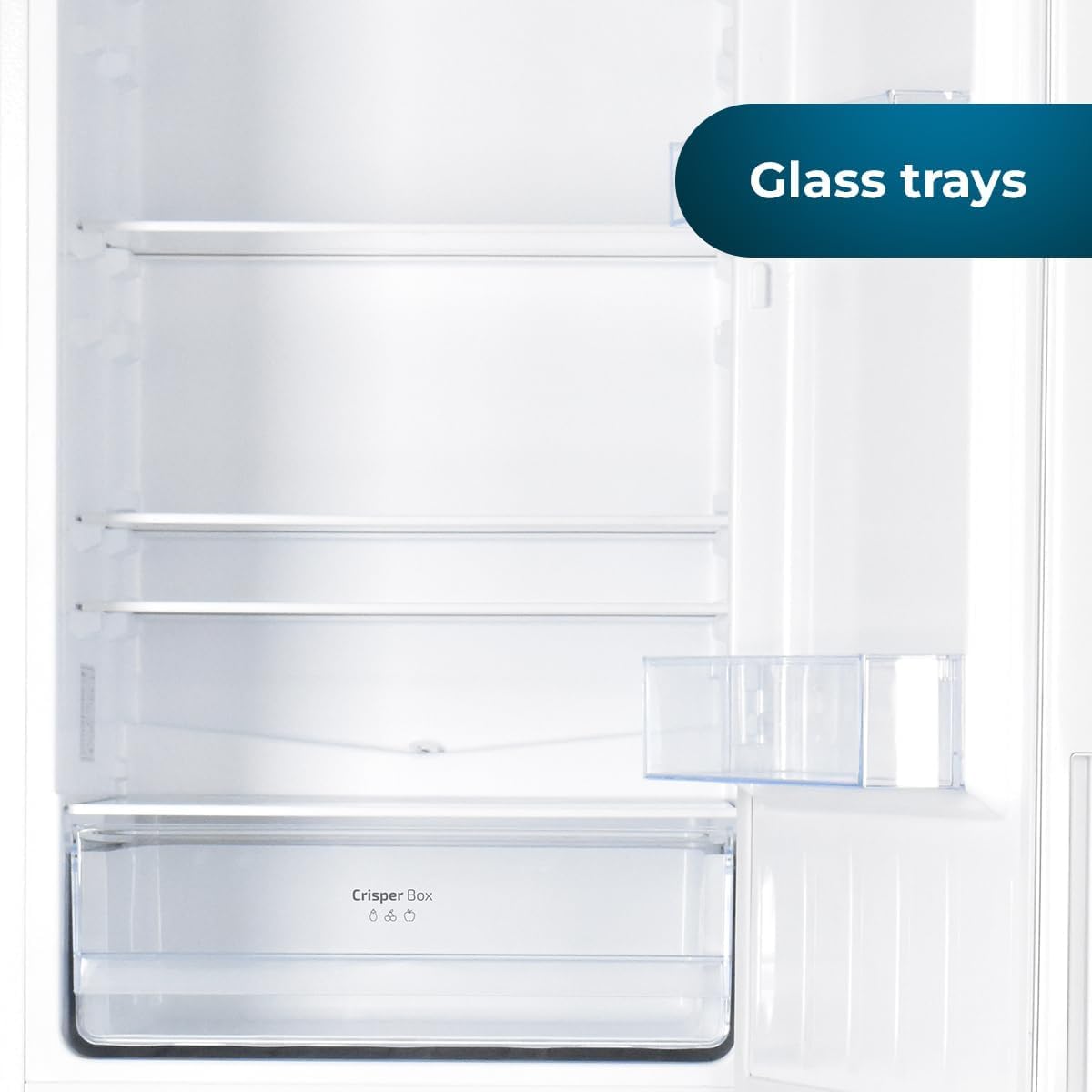 Cecotec Frigorífico Combi 2 Puertas de 262 Litros Bolero CoolMarket Combi 262 White E. 176 cm de Alto y 54 cm de Ancho, Bajo Consumo, LED Interior, Bandejas de Cristal y Control Electrónico