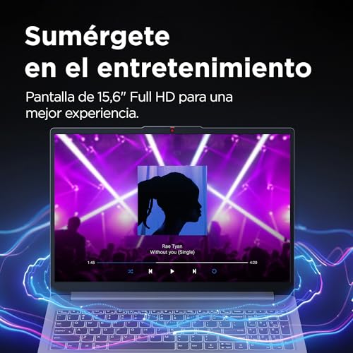 Portátil Lenovo IdeaPad Slim 3 Gen 8, 15,6" FHD AMD Ryzen 5 5625U, 16 GB de RAM, SSD de 512 GB, placa gráfica integrada AMD Radeon, Wi-Fi 6, sem sistema operativo, teclado QWERTY espanhol - Cinzento