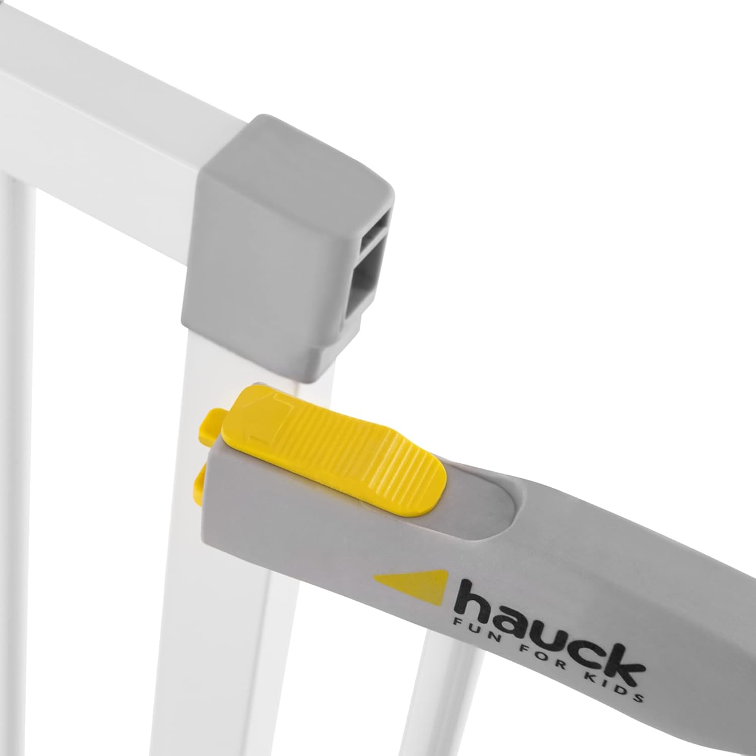 hauck Barreira de segurança crianças para portas e escadas Open N Stop Safety incl. Extensão de 9 cm, Corrimão de escada para crianças sem orifícios, cercas infantis, metal 84-89 cm, branco