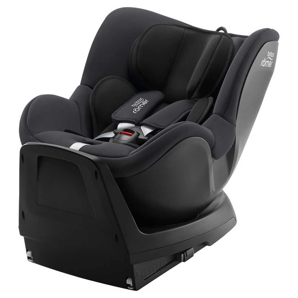 BRITAX RÖMER Silla de coche DUALFIX PLUS Giro de 360°, con reductor para recién nacidos y ISOFIX, niños de 40-105 cm (i-Size), de nacimiento hasta los 4 años, Night Blue