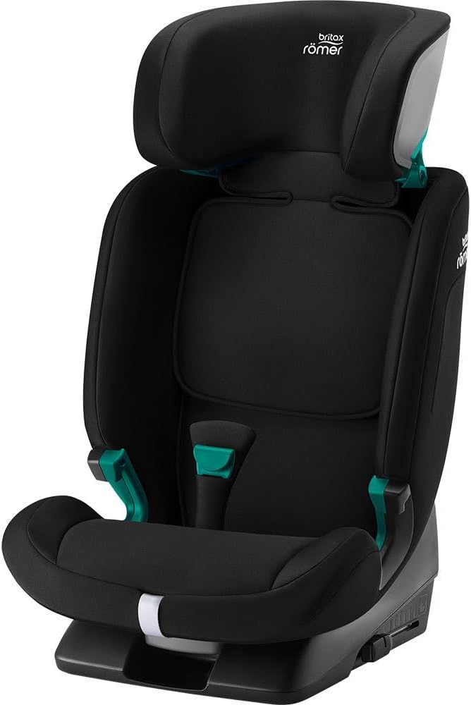 BRITAX RÖMER Silla Coche EVOLVAFIX, con ISOFIX, niños de 76-150 cm (i-Size), 15 meses a 12 años, Space Black